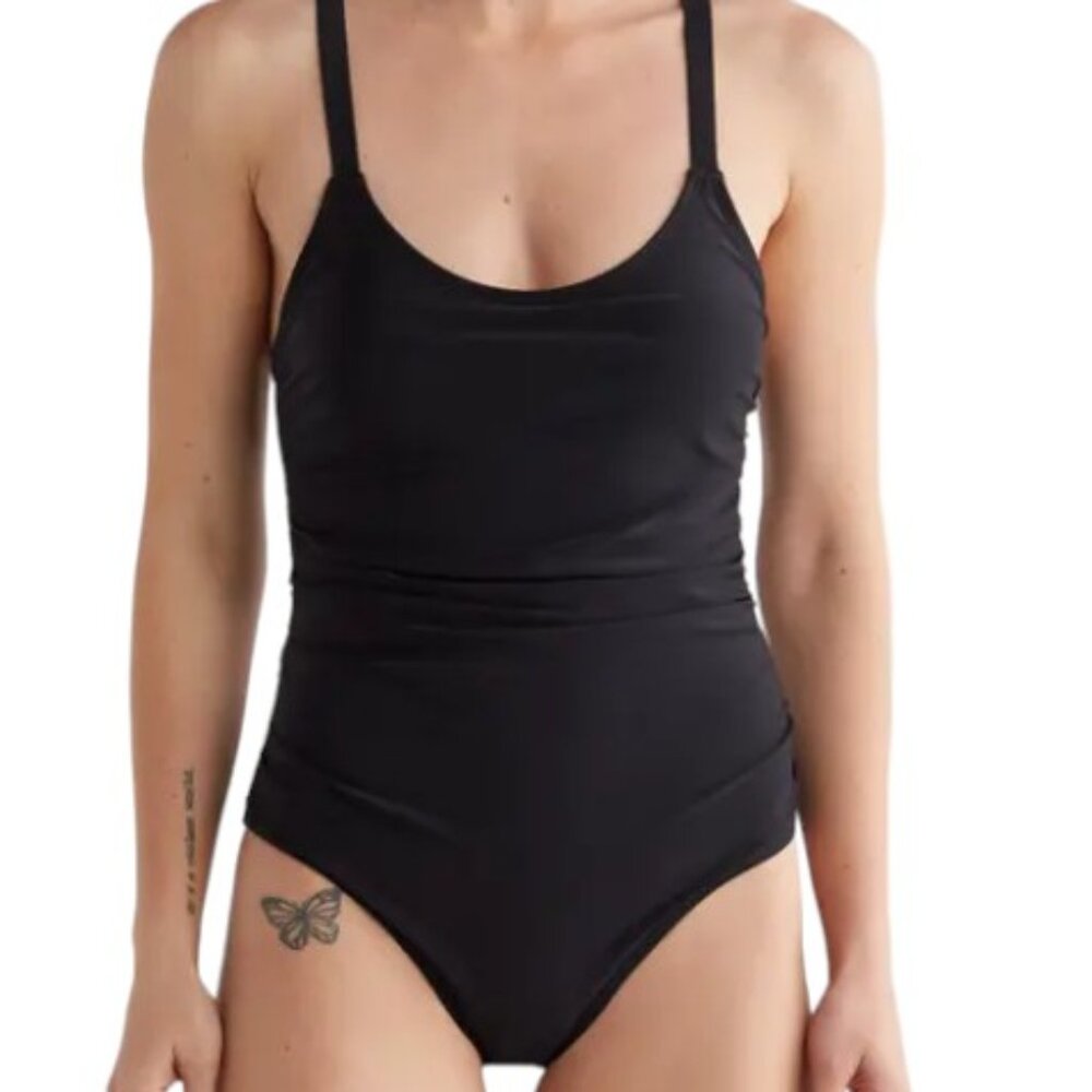 New Nicole Miller Studio One Piece Bandeau Swimsuit